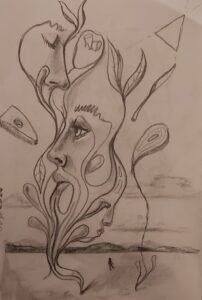 Vivid Germination - Graphite on Paper