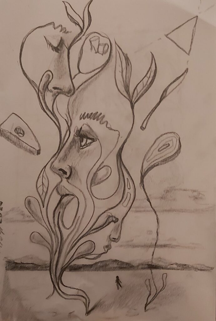 Vivid Germination - Graphite on Paper