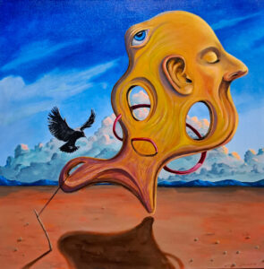 Emissary in the Default Oil on Canvas -Psychodelic Art